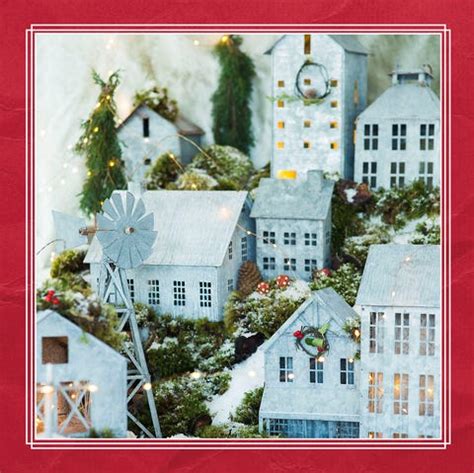 tiny metal house christmas decoration|Amazon.com: Galvanized Christmas Houses.